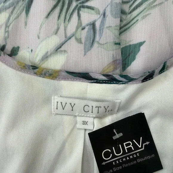 Ivy City Lavender Fields Floral Maxi Dress - Size 3X - Picture 7 of 7